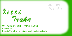 kitti truka business card